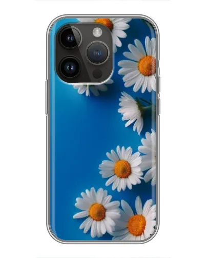 Чехол для iPhone 14 Pro с картинкой «Белоснежные маргаритки»