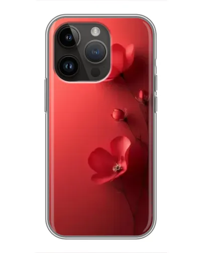 Чехол для iPhone 14 Pro с картинкой «Маковые соцветия»