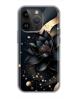 Чехол для iPhone 14 Pro с картинкой «Черный лотос»