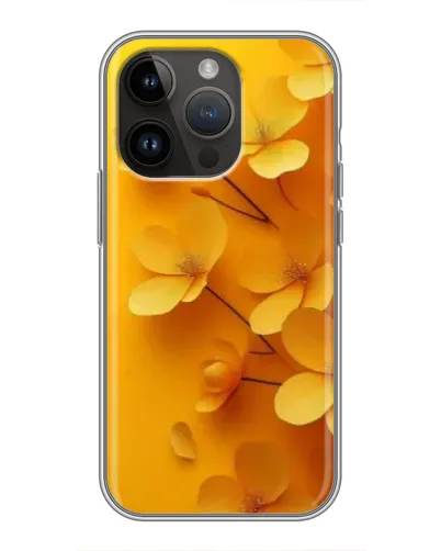 Чехол для iPhone 14 Pro с картинкой «Золотые лепестки»