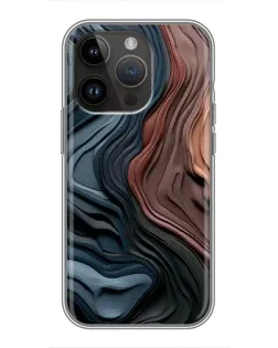 Чехол для iPhone 14 Pro с картинкой «Цветные волны каньона»