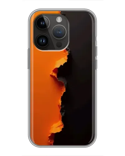 Чехол для iPhone 14 Pro с картинкой «Оранжевый разлом»