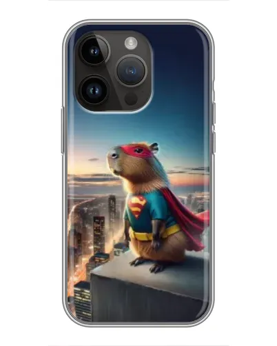 Чехол для iPhone 14 Pro с картинкой «Капи-мен супергерой»