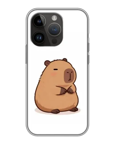 Чехол для iPhone 14 Pro с картинкой «Толстенькая капибара»
