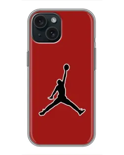 Чехол для iPhone 14 с картинкой «Jordan Red Back»