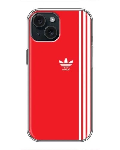 Чехол для iPhone 14 с картинкой «Красный минимализм Adidas»