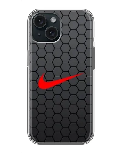 Чехол для iPhone 14 с картинкой «Nike — карбоновая сетка»