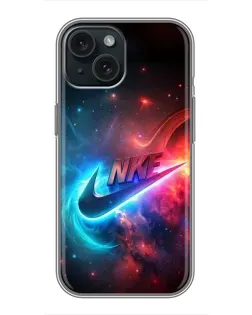 Чехол для iPhone 14 с картинкой «Огненный логотип Nike»