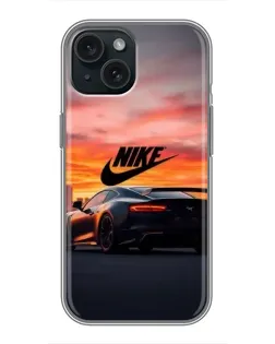 Чехол для iPhone 14 с картинкой «Nike и суперкар»