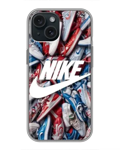 Чохол для iPhone 14 з картинкою «Колаж кросівок Найк» Чохол для iPhone 14 з картинкою «Колаж кросівок Найк»