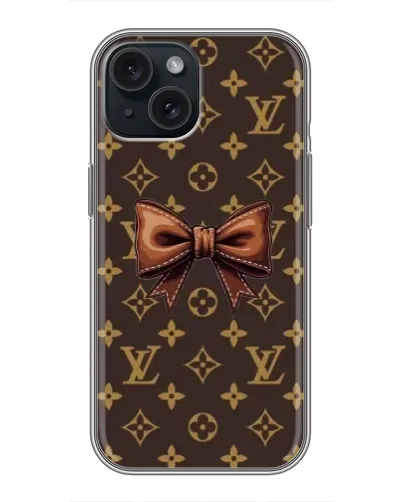 Чохол для iPhone 14 з картинкою «LV з бантом»