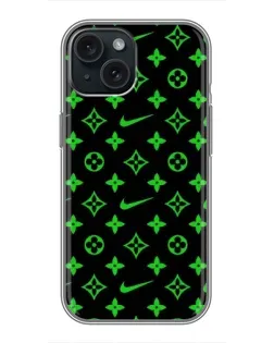 Чохол для iPhone 14 з картинкою «Неоновий принт LV»