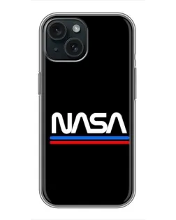 Чохол для iPhone 14 з картинкою «NASA — класика Red Blue» Чохол для iPhone 14 з картинкою «NASA — класика Red Blue»