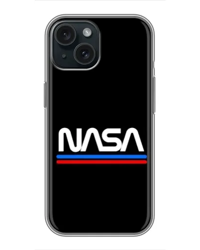 Чехол для iPhone 14 с картинкой «NASA — классика Red Blue»