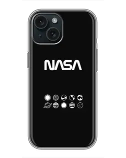 Чехол для iPhone 14 с картинкой «NASA — технический принт»
