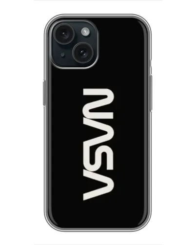 Чехол для iPhone 14 с картинкой «NASA — вертикальный логотип»