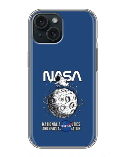 Чехол для iPhone 14 с картинкой «NASA — лунная миссия»