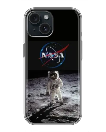 Чехол для iPhone 14 с картинкой «Астронавт на Луне»