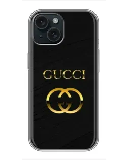 Чехол для iPhone 14 с картинкой «Золотой логотип Gucci» Чехол для iPhone 14 с картинкой «Золотой логотип Gucci»