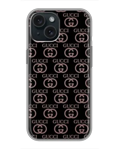 Чехол для iPhone 14 с картинкой «Классическая монограмма Gucci»