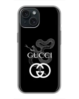 Чехол для iPhone 14 с картинкой «Gucci — серебряная змея» Чехол для iPhone 14 с картинкой «Gucci — серебряная змея»