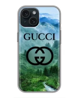 Чехол для iPhone 14 с картинкой «Gucci — горный пейзаж» Чехол для iPhone 14 с картинкой «Gucci — горный пейзаж»