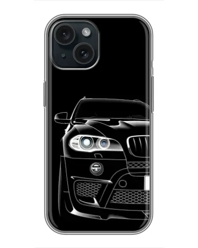 Чохол для iPhone 14 з картинкою «Темний силует BMW»