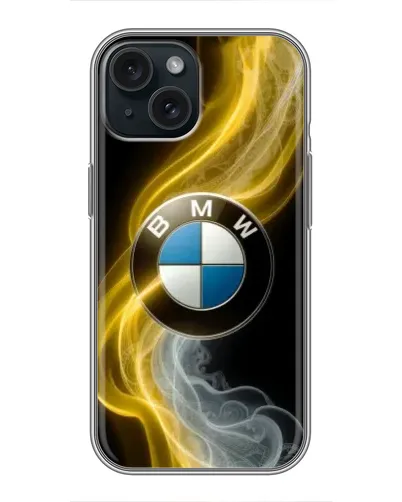 Чохол для iPhone 14 з картинкою «Золотистий дим BMW»