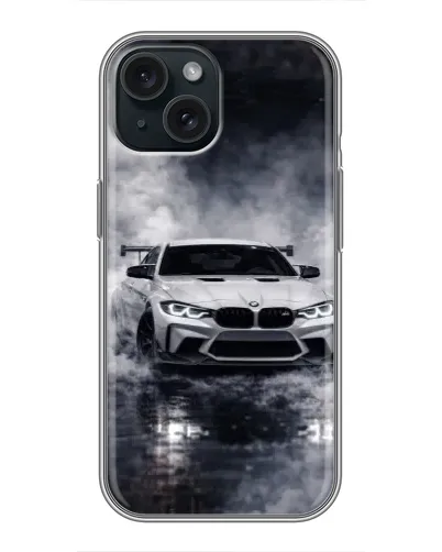 Чохол для iPhone 14 з картинкою «BMW крізь туман»