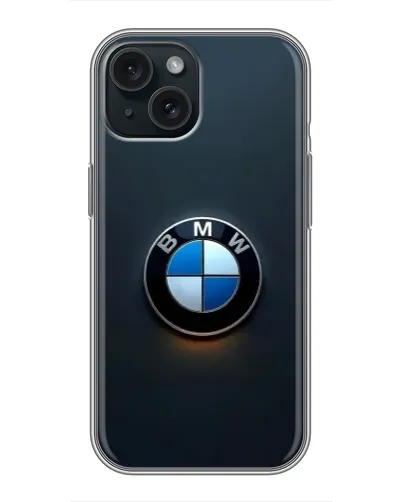 Чохол для iPhone 14 з картинкою «Логотип BMW — мінімалізм»