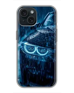 Чохол для iPhone 14 з картинкою «BMW під дощем»
