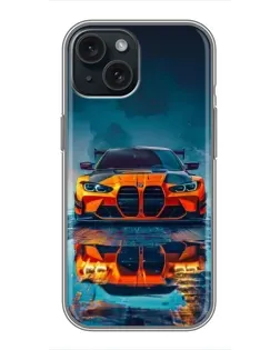Чохол для iPhone 14 з картинкою «BMW — золота емблема»