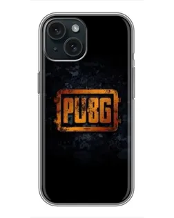 Чохол для iPhone 14 з картинкою «PUBG — золотий логотип»