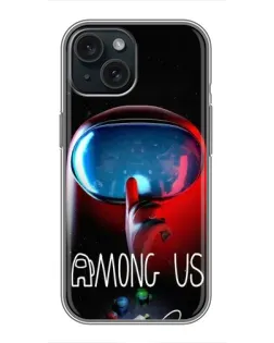 Чехол для iPhone 14 с картинкой «Красный импостер — макро» Чехол для iPhone 14 с картинкой «Красный импостер — макро»