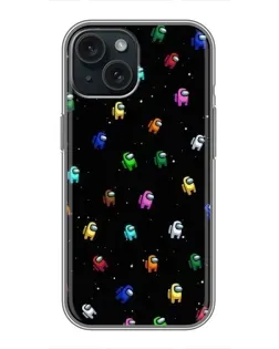 Чехол для iPhone 14 с картинкой «Экипаж Among Us» Чехол для iPhone 14 с картинкой «Экипаж Among Us»