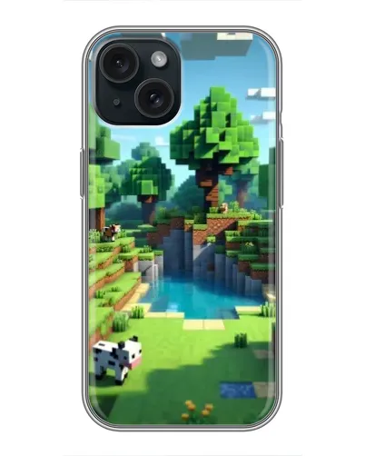 Чохол для iPhone 14 з картинкою «Minecraft літній день»