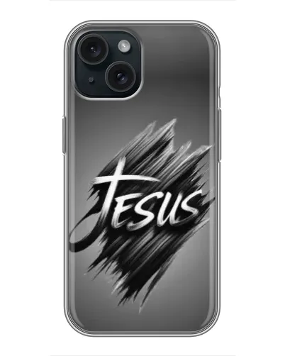 Чехол для iPhone 14 с картинкой «Надпись Jesus Graffiti»