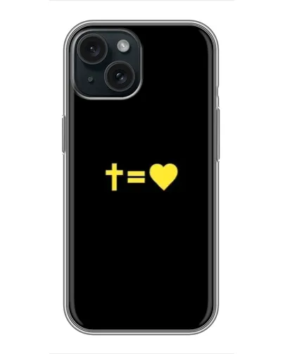 Чехол для iPhone 14 с картинкой «Сердце и Крест»