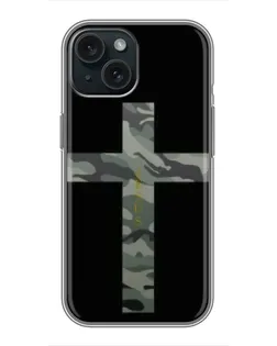 Чехол для iPhone 14 с картинкой «Милитари Крест»