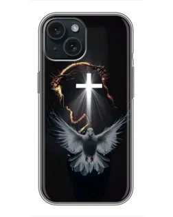 Чехол для iPhone 14 с картинкой «Голубь и Свет»