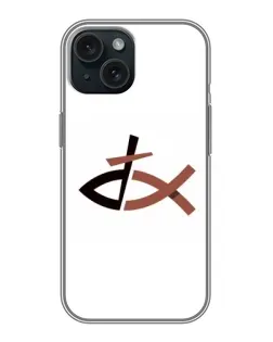 Чехол для iPhone 14 с картинкой «Рыба и крест»