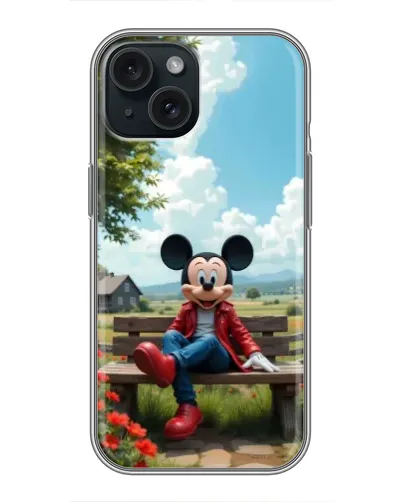 Чохол для iPhone 14 з картинкою «Міккі на лавці» Чохол для iPhone 14 з картинкою «Міккі на лавці»