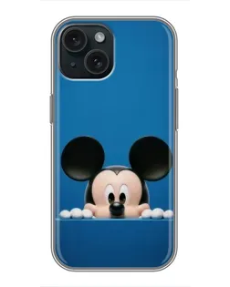 Чохол для iPhone 14 з картинкою «Міккі виглядає»