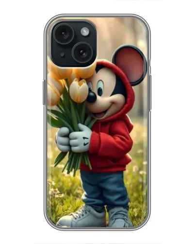 Чохол для iPhone 14 з картинкою «Міккі з тюльпанами» Чохол для iPhone 14 з картинкою «Міккі з тюльпанами»