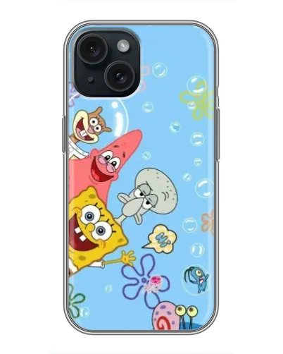 Чехол для iPhone 14 с картинкой «Веселые пузырьки» Чехол для iPhone 14 с картинкой «Веселые пузырьки»
