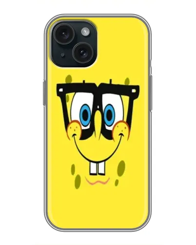 Чехол для iPhone 14 с картинкой «Минималистичный Спанч Боб» Чехол для iPhone 14 с картинкой «Минималистичный Спанч Боб»