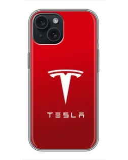 Чохол для iPhone 14 з картинкою «Tesla Red Classic»