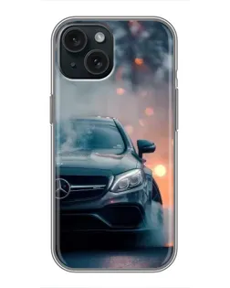 Чохол для iPhone 14 з картинкою «Mercedes — нічне місто»