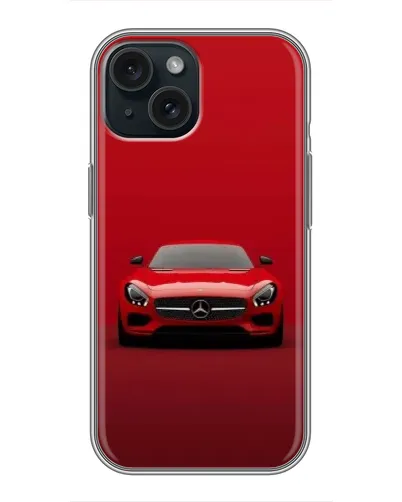 Чохол для iPhone 14 з картинкою «Червоний Mercedes AMG»
