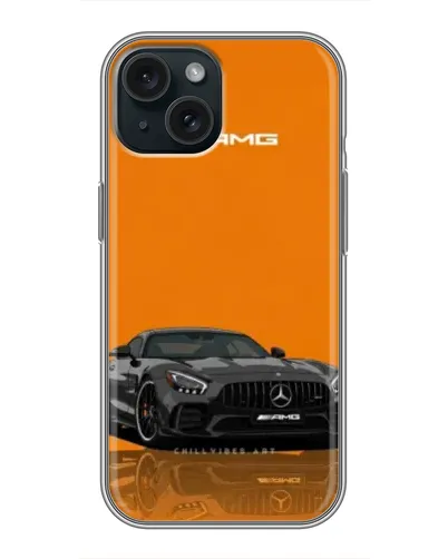 Чохол для iPhone 14 з картинкою «Помаранчевий Mercedes AMG»